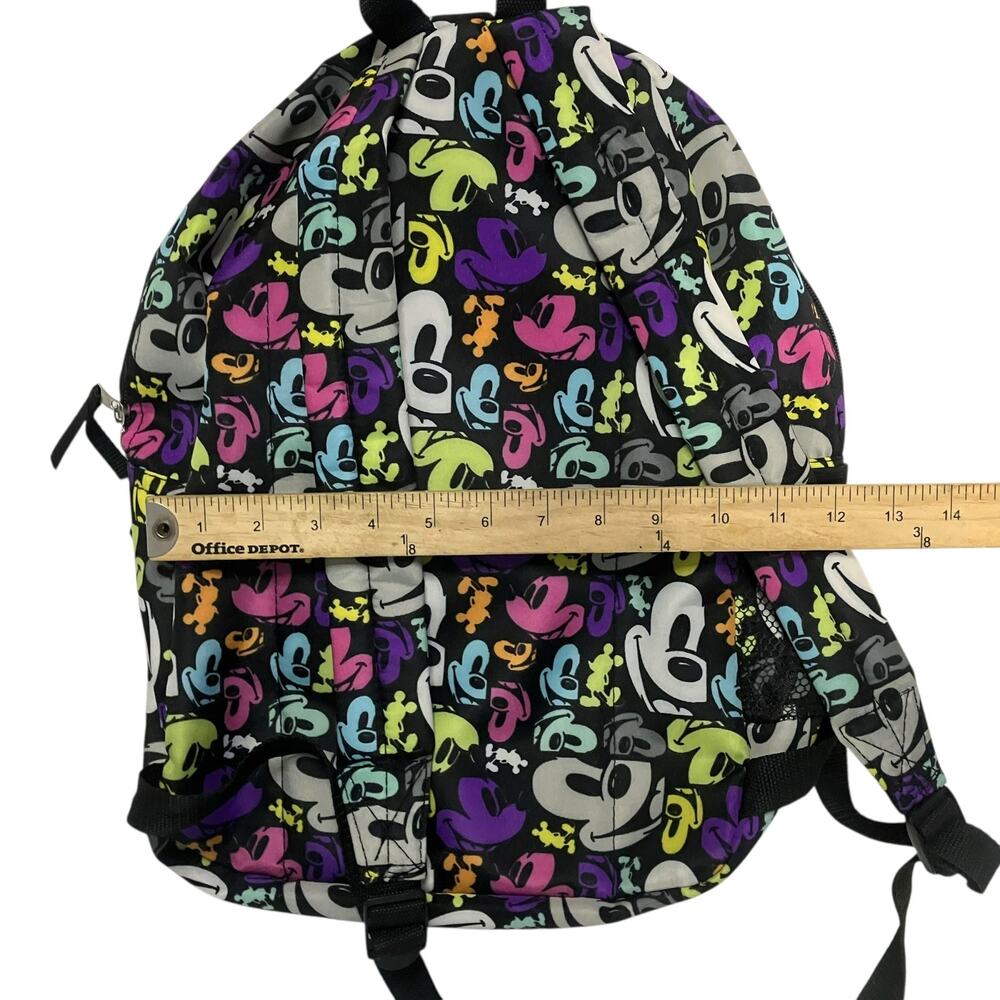 Disney Parks Mickey Mouse Faces Neon Pop Art Nylon Backpack - Picture 7 of 7